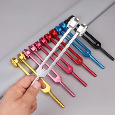 Aluminum Alloy 7-Piece Tuning Fork Set - 128HZ 256HZ 512HZ 1024HZ 2048HZ - ENT Chakra Tuning Forks