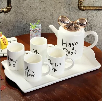 Coffee Set Series Tea Coffee Pot with Four Cups