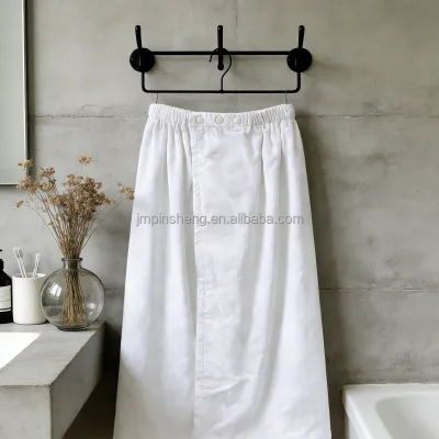 Custom Embroidery Logo Spa Salon Women's Thick Quick-Dry Cotton Eco-friendly Body Wrap Bath Skirt Wearable Towel for Shower