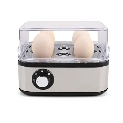 Electric Pre-set Timer Breakfast Egg Cooker Stainless Steel Boiler Automatic Shut-off Fully Automatic Multi-function Steamer