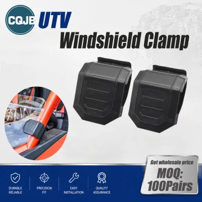 CQJB Windshield Clamp for RZR XP Can-Am Maverick 1000R X3 UTV General Windshield Mounting Clips 2PCS UTV Accessories