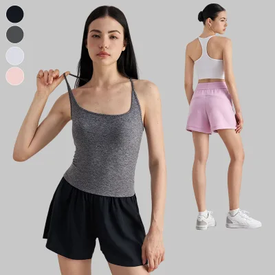 Bestseller Ladies Spaghetti Strap Sport Workout Yoga Bra Women Custom Sports Sleeveless Plain Tank Top