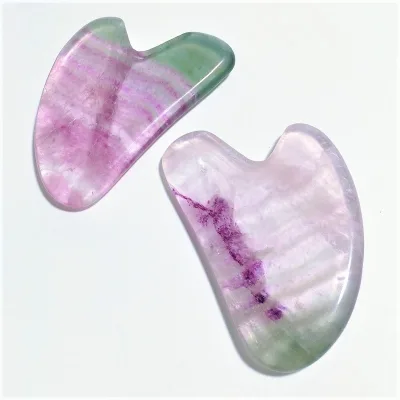 HY Private Label Fluorite Face Beauty Equipment Guasha Board Heart Guastone