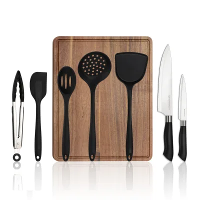 The Essential Kitchen Companion:Kife&Utensil Set With Cutting Board