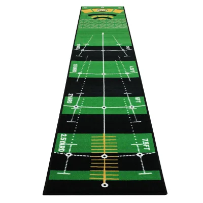 Crestgolf Golf Putting Mat Green TPR Backing Indoor Golf Practice Aids Office Green Customized