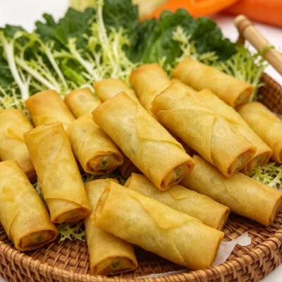 Halal Frozen Vegetable Mini Spring Rolls 15g BRC Certified Crispy Asian Appetizer Bulk Wholesale OEM