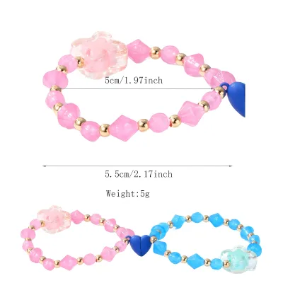Matching Heart Magnetic Bracelets for Couples, Best Friends and Family Perfect Gifts for friends and Daughter