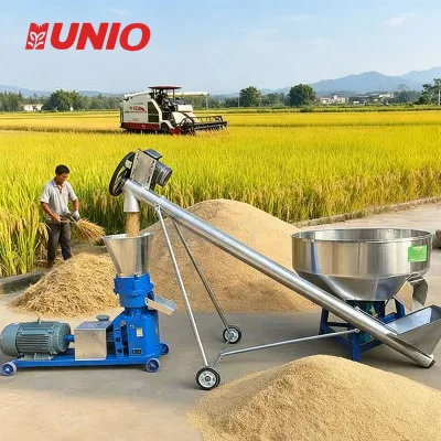 Three Phase Auto Stir Grind Self Loading Dry Wet Farm Processing Pellet Machine