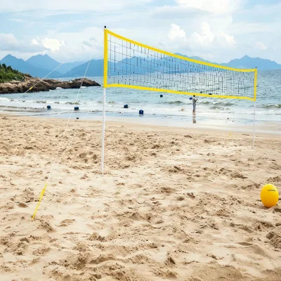 Event Customized Beach Volleyball Net, Logo Printing Service for Commercial Beach Contest Site Layout