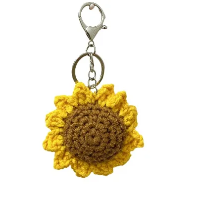 Wowei Wholesale Customized Hand Crochet Watermelon Keychains 6-8cm Mini Fruit Toys