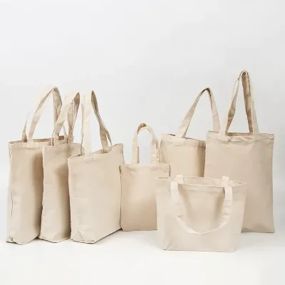 Economical Cotton Tote Bag Lightweight Medium Reusable Grocery Shopping Cloth Bags Suitable for DIY Advertising Promotion Gift