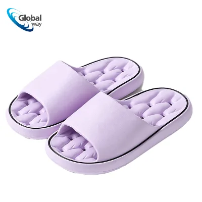 Soft Bubble Cushion EVA Slide Slippers Hollow Drain Anti Slip Open Toe Slides For Bathroom Shower Hotel Indoor Outdoor Use