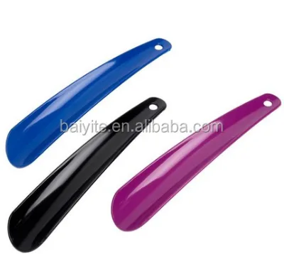 Factory Wholesale Long Handle Custom Logo Lazy Shoe Helper Premium Plastic Shoe Horn