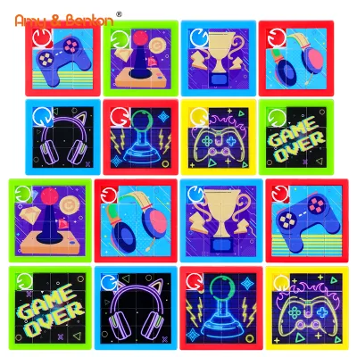 OEM Plastic Slide Puzzle Games Them Sliding Puzzle Toy Set Handout Educational Toys Party Favors for Kids