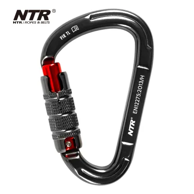 NTR/Nitel Outdoor Climbing Fall Protection Equipment Aluminum Alloy Pik Pear-Shaped Three-Stage Main Lock Rescuable Polyester