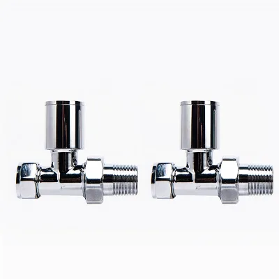 Easy Installation 15mm 1/2" Round Head Manual Radiator Valve with Lockshield Set