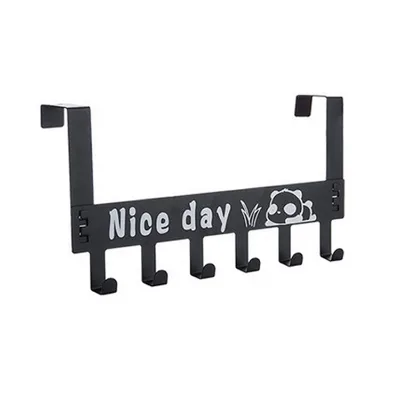 Coat Hooks Wall Mounted Entryway Key Clothes Hat Backpack Hanger Cabin Decor Metal Art Hook Pattern Black Finish