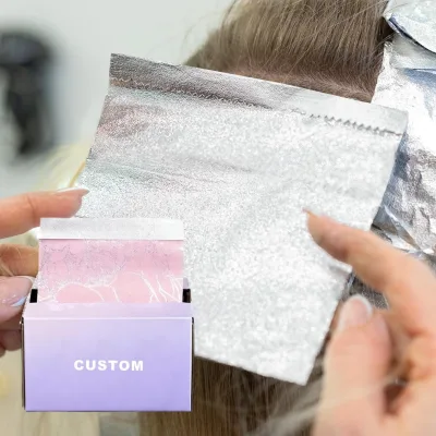 Non-Slip Hairdressing Aluminum Foil Heat-Resistant Hair Coloring 15 Micron Thickness Aluminum Foil