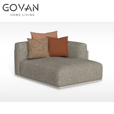 2024 High-end Outdoor Two Seater Left-Arm Lounge Sofa Outdoor Aluminum Furniture for Hotel
