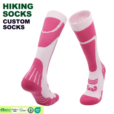 Customized Women's Anti-slip Merino Wool Hiking Socks Thermal Winter Warm Outdoor Workouts Socks Anti-friction Sports Socks
