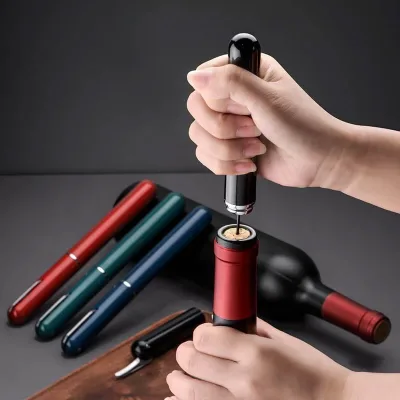 New Style Air Pressure Wine Opener Small Colorful Air Pump Wine Opener Pen Shape Pin Cork Remover Pneumatic Corkscrew