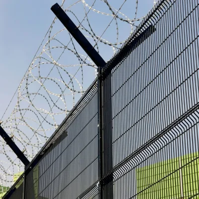 Anti Climb Fence With Y Type Post for Razor Wire Installation Galvanized Prison Security Perimeter Fence