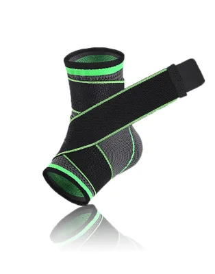 Hot Sale Knitted Elasticated Ankle Support High Quality Compression Ankle Sleeve with Straps