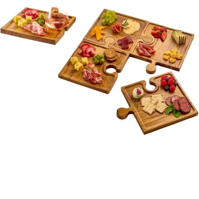 Wooden Charcuterie Board Appetizer Serving Tray Cutting Board Dishwasher Safe 1.5cm Thickness