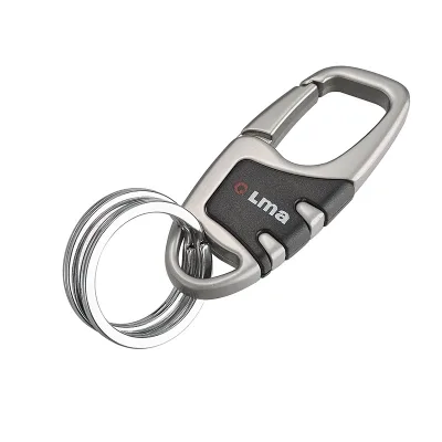 Wholesale Qianlima High-End Zinc Alloy Waist-Hanging Car Keychain Business Double-Ring Couple's Pendant
