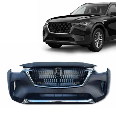 Wholesale OE Auto Body Kit Car Parts Front Bumper Cover Complete SET With Grille and Chrome Molding Strips for Mazda CX-90