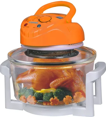 Hot Sale 12L 220-240V 50/60Hz 1200W Halogen Air Fryer Oven Convection Oven with Mechanical Timer Control Plastic Construction