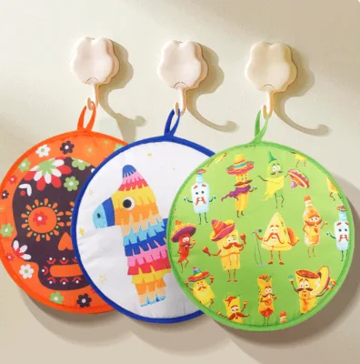 Round Eco-friendly Durable Insulated Polyester Fashion Portable Picnic Bag for Mexican Tortilla Bread Home & Outdoor Use
