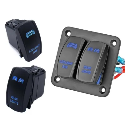 High Quality 12V/24V LED-Lit Boat Switch Control Panel 2/3 Position Warping Switch for Car & Yacht Modifying Marine Supplies