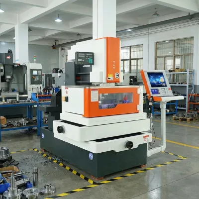New High Material Utilization DK77 CNC Wire EDM Machine with PLC and Motor Reduce Raw Metal Waste