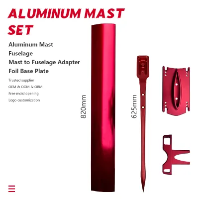 19mm Aluminium Alloy 75cm Mast Axis 625mm Fuselage Hydrofoil Base Doodad Prone SUP Foiling Ocean Waters All-Around