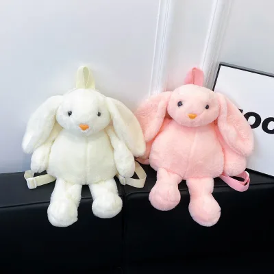 Cute Stuffed Animal Backpack Rabbit Plush Toy Bag Wholesale Easter Day Gift