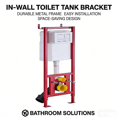 Wholesale Modern HDPE Concealed Tank with Brushed Stainless Steel Flush Plate and Dual-Flush for Bathroom