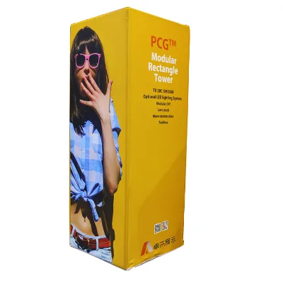 Fabric Tension Tube Display Stand square Tower