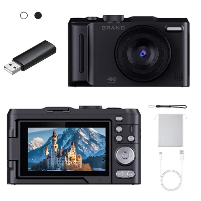 48MP Digital Camera Professional Camcorder Autofocus 18X Zoom for Vlogging YouTube 3.0'' Point Shoot 2000mAh 4K Professional
