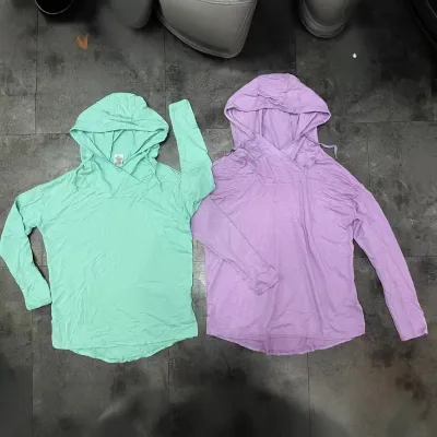 Women's Thin Long Sleeve Hoodie Sportswear Lightweight Hooded Blank Sweatshirt Spring Autumn S-2XL