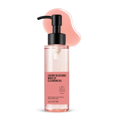 Private Label Cherry Blossom Pore Minimized Remover Makeup Face Oil Mineral Based Deep Clean Makeup Remover Oil