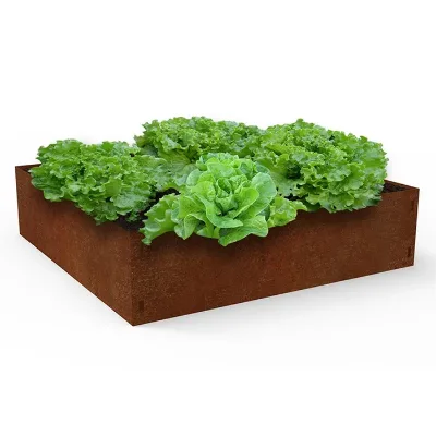 Custom Outdoor Flower Pot Planters Large Metal Big Garden Box Planters Corten Steel Garden Edging