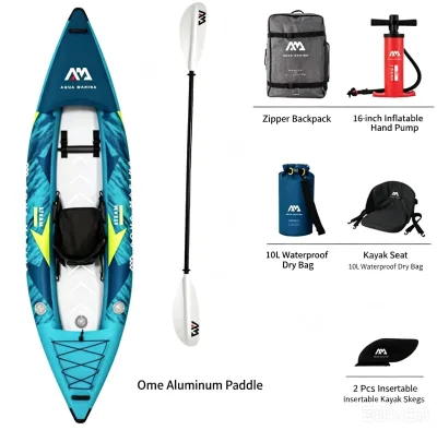 For 2026 New Inflation Kayak Set Eco-Friendly PVC Single/Double Person for Lakes & Rivers Touring