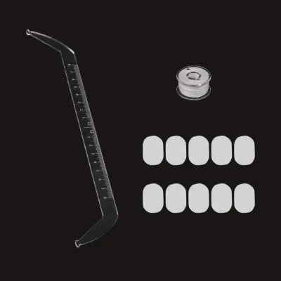 Hot Selling Semi-Permanent Eyebrow Tattoo Transparent Acrylic Ruler Set Balance and Symmetry and Eyebrow Ruler With Ink Line