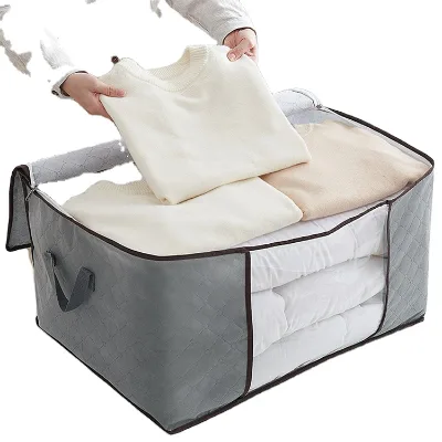 Amazono Hot Home Storage Organizer Non Woven Fabric Under Bed Clothes Large Quilt Quilt Storage Bag Home Storage & Organization