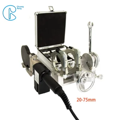 CR New Portable Butt Thermos Fusion Clamp Machine 1.1kW 220V 50/60Hz for PE PP PVDF Plastic Pipes 20-75mm