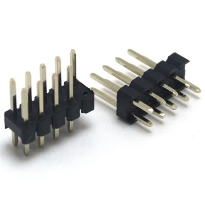 ROHS Factory 2.54mm Pitch Pin Header Double Rows with Double Plastic Housing