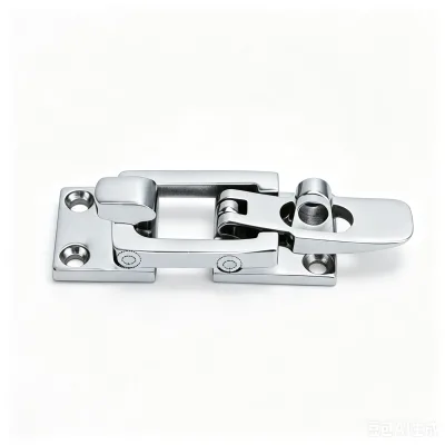 Hasp 304 Stainless Steel Lock Spring Toggle Latch Spring Draw Hasp Clamp Adjustable Metal Latch for Boat Yacht Cabinet