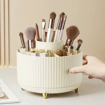 Modern Square Plastic Desktop Organizer Box Simple Division Makeup Stationery Storage Students Remote Control Jewelry Tools