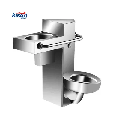 Prison High Quality Stainless Steel Toilet Bowl Modern Design One Piece Dual-Flush Wall/Floor Mounted Toilet Bathroom Sink